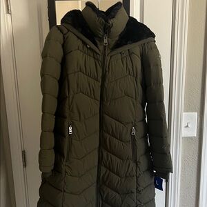 Andrew Marc Dark Green Puffer Jacket